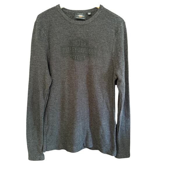 HARLEY-DAVIDSON | Gray Crew neck Sweater with Black Logo | Small - Picture 1 of 6